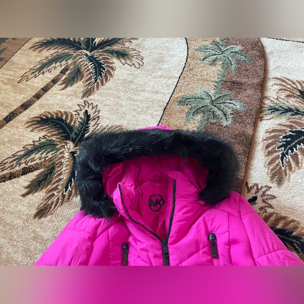 Michael Kors 💅 Azalea Pink Winter Fur Coat MK Designer Jacket ( NWT ) - Picture 4 of 15
